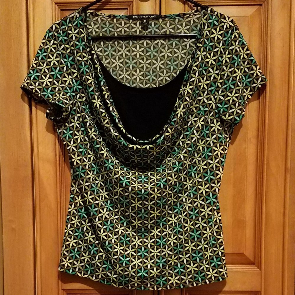 Layered-Look, Kaleidoscopic Blouse